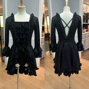 Black ruffled costume dress